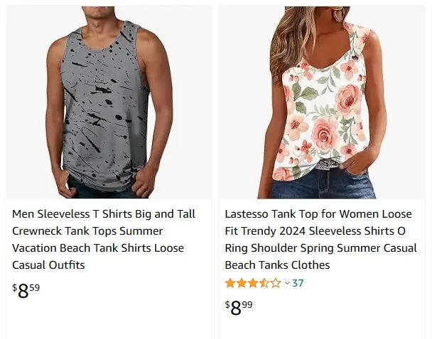 跨境選品，運動服品類背心和T恤熱賣