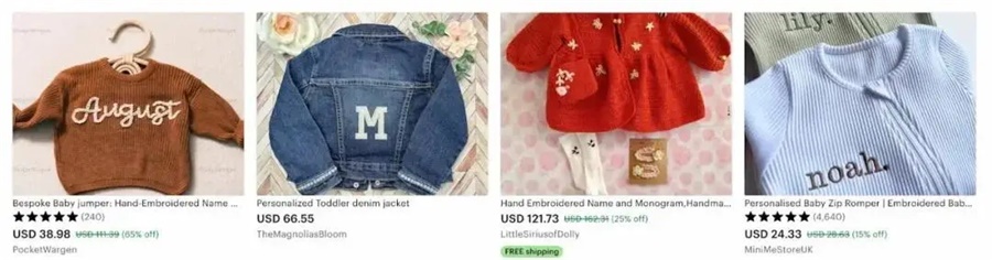 Etsy跨境平臺pod定制童裝