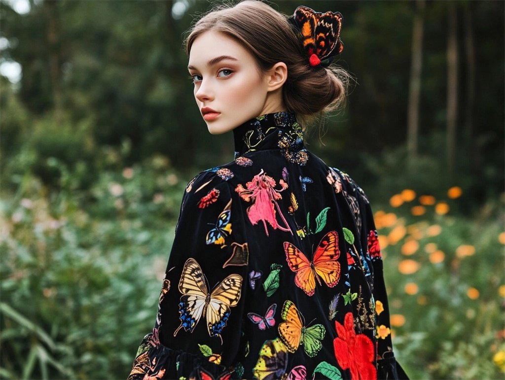 蝴蝶花型與貓咪圖案:2025年時尚POD服裝設計的新寵